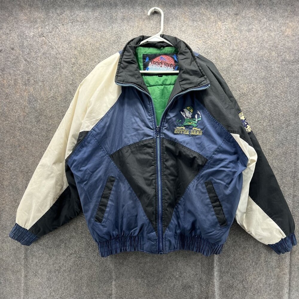 Vintage Notre Dame Fighting Irish Jacket Mens Large NCAA Football Daniel Young